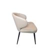 Image 2 : Modern Winged Leatherette Beige Dining Chair...