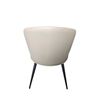 Image 3 : Modern Winged Leatherette Beige Dining Chair...