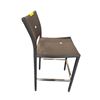 Image 2 : Woven Dark Brown Wicker Metal Frame Barstool...