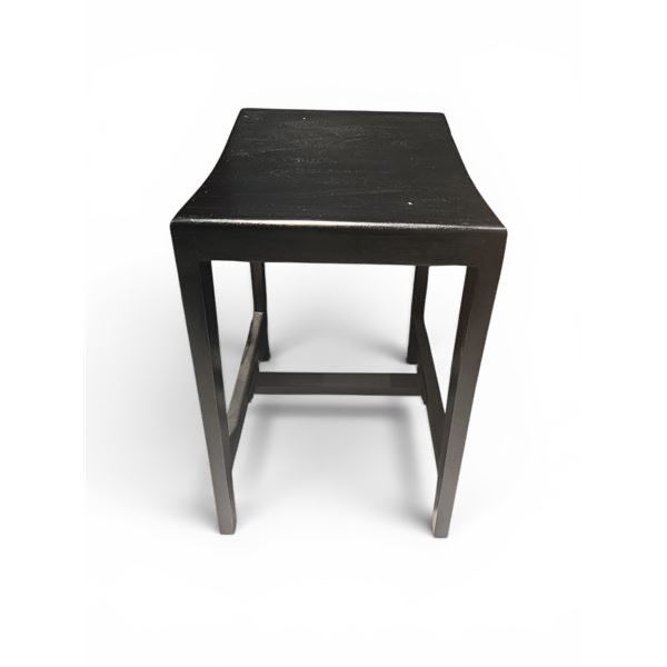 Black Wooden Vanity Stool, H24" x 16" x 13.5" - RV: $145...