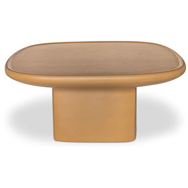 BNIB - Moe's Manon Outdoor Coffee Table - Deep Yellow - Msrp $1999 - VH-1024-09 - 35" W x 35" D x 15