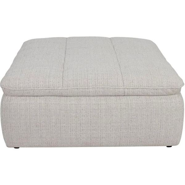 BNIB - Moe's Lino Ottoman - Textured Oat - MSRP $1,649 - XQ-1027-34 - 42.5"W x 43.3"D x 17.7"H