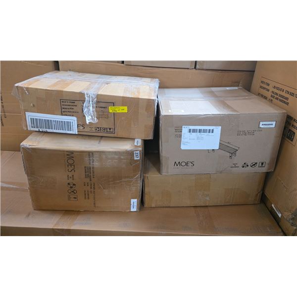 BNIB - Moe's - Group of assorted furniture parts for coffee table, media cabinet, bench etc.