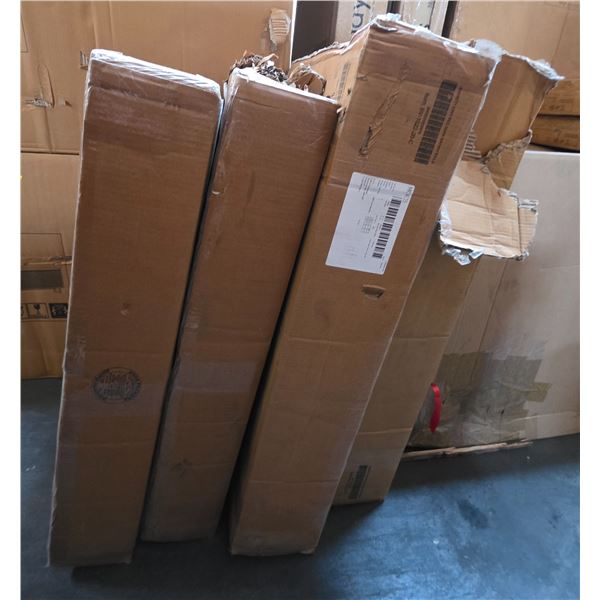 BNIB - Moe's - 4pc assorted furniture parts - coffee table bases, Everett King bed slats