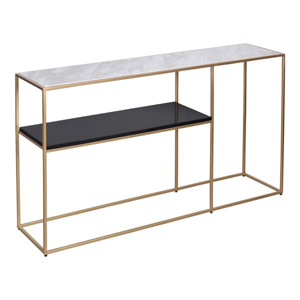 BNIB - Moe's Mies Console Table gold metal bases only (missing tops)