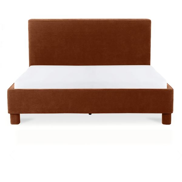 BNIB - Moe's Ichigo King Bed Deep Orange Headboard, Footboard & Sideboards (missing slats) - OA-1003