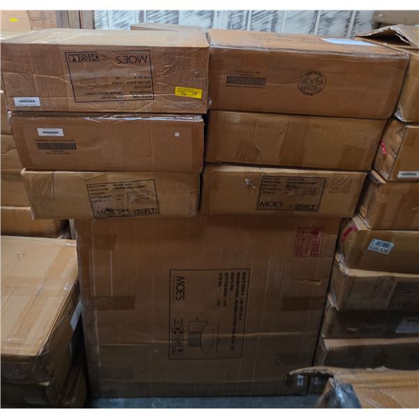 BNIB - 9pc Moe's Assorted Furniture Parts - Media Cabinet legs, Povera cofee table tops x3