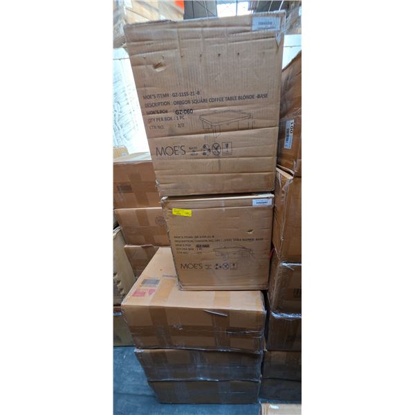 BNIB - Moe's Oregon square cofee table bases & Era coffee table bases