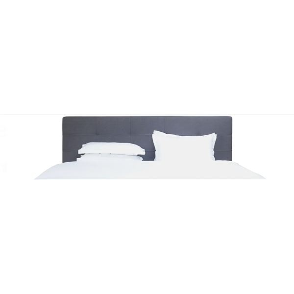 BNIB - Moe's Eliza Queen Bed Dark Grey Fabric Headboard Only (missing parts)