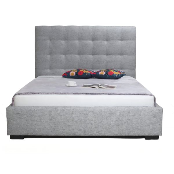 BNIB - Moe's BNIB - Moe's Belle Storage Bed King Light Grey Fabric (missing footboard & siderails)