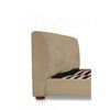 Image 2 : BNIB - Moe's Beau King Storage Bed warm beige headboar & slats only (missing parts)