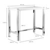 Image 4 : BNIB - Moe's - Riva Bar Table White - MSRP $1,399 - ER-1080-18 - 47" W x 24" D x 41" H