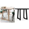 Image 1 : BNIB - Moe's - 14pc assorted Silas round dining table black ash legs & oak legs (missing tops)