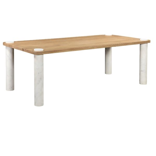 BNIB - Moe's - 5pc Century dining table white marble legs (missing tops)