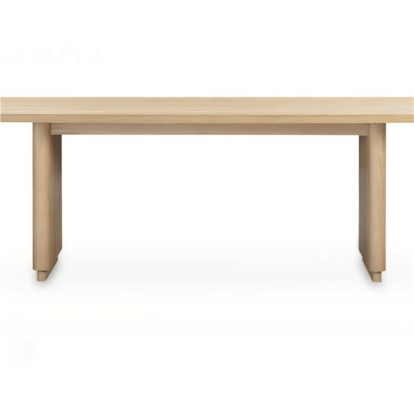 BNIB - Moe's - 6pc round off dining table large oak bases (missing tops)