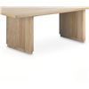 Image 2 : BNIB - Moe's - 6pc round off dining table large oak bases (missing tops)