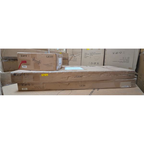 BNIB - Moe's - Marina outdoor bench natural tops & 1 box of legs (missing parts)