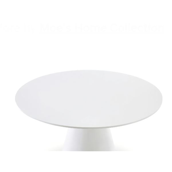 BNIB - Moe's - 7pc Otago dining table 54in round white tops (missing bases)