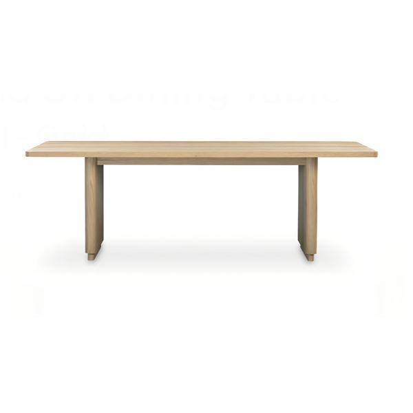BNIB - Moe's - 7pc round off dining table small oak bases (missing tops)