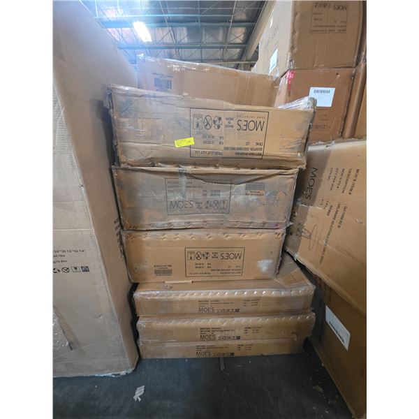 BNIB - Moe's - Assorted furniture - Bent bar table smoked top, Edge dining table large base, Jinxx s