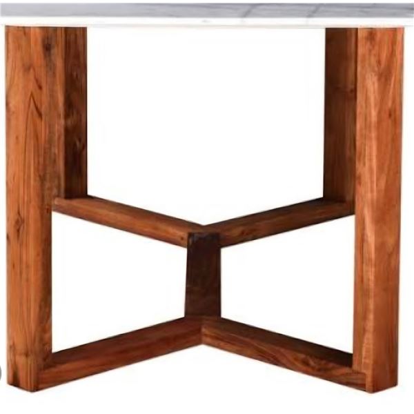 BNIB - Moe's - 3pc Jinxx rectangle dining table brown bases (missing tops)