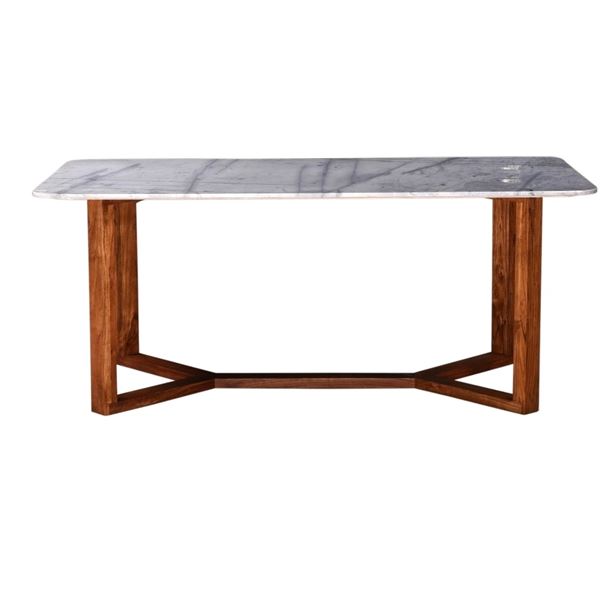 BNIB - Moe's - 3pc Jinxx rectangle dining table brown bases (missing tops)