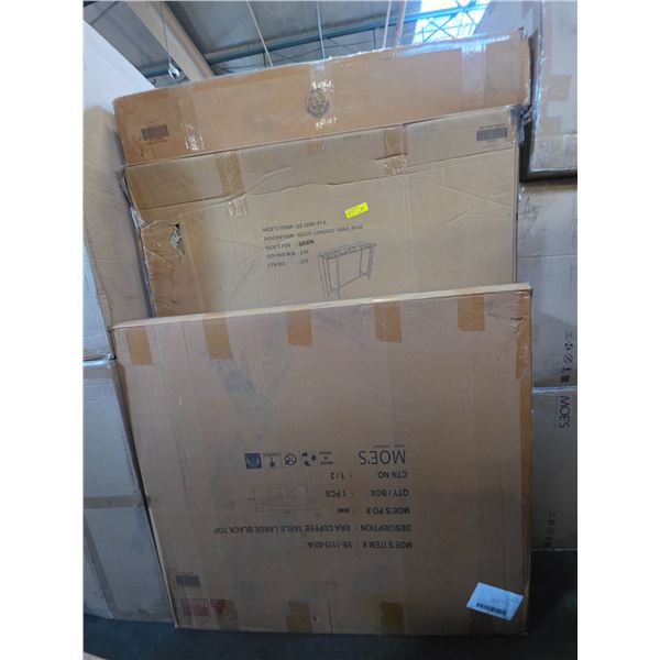 BNIB - Moe's - Assorted furniutre - console table bases, coffee table parts (incomplete pieces)
