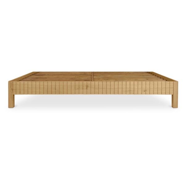 BNIB - Moe's - 11pc Povera queen bed oak footboard & hardware (missing other parts)