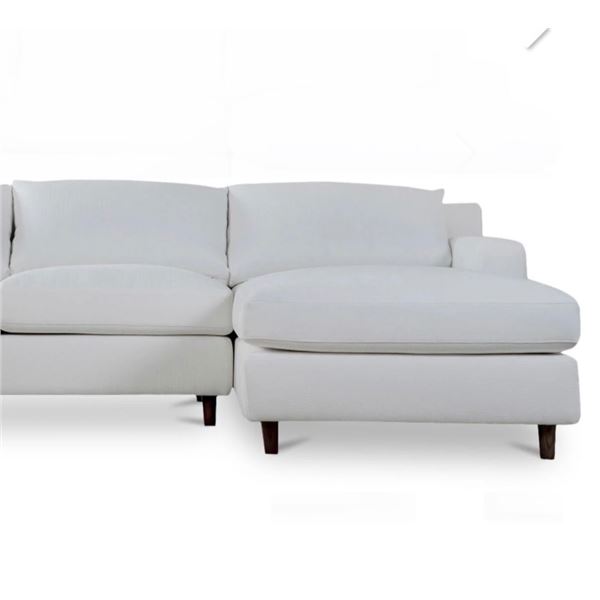 BNIB - Moe's - Hutton Sectional Chaise ONLY (Right- White) - MO-1005-05-R-B - Dimensions: 36.2"W x 6