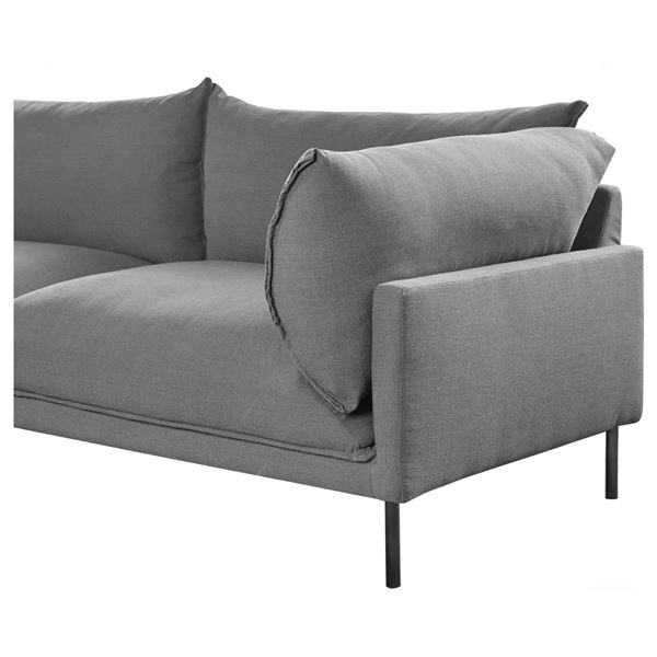 BNIB - Moe's Jamara Sectional 2 Seat Sofa ONLY (Left - Charcoal) - UB-1016-07-L-A