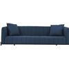 Image 1 : BNIB - Moe's - Jaxon Stationary Fabric Sofa Dark Blue NO LEGS - VV-1002-19-A