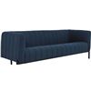Image 2 : BNIB - Moe's - Jaxon Stationary Fabric Sofa Dark Blue NO LEGS - VV-1002-19-A