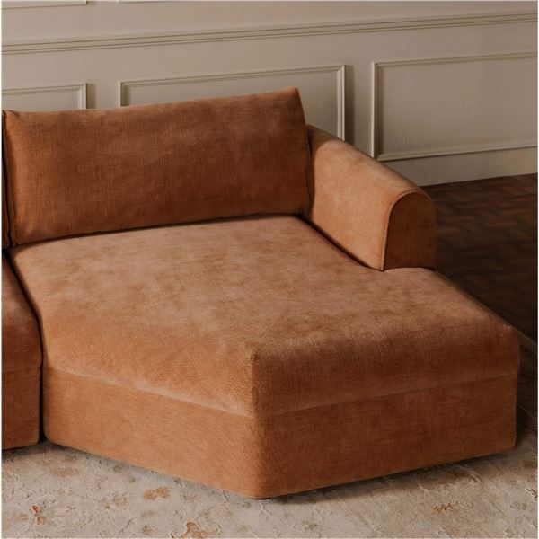 BNIB - Moe's - Madrid Sectional Heritage Pink Right Chaise ONLY - OA-1058-33-R-B