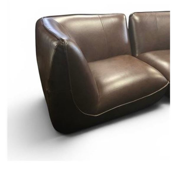 BNIB - Moes - Zeppelin Modular Slipper Chair - Toasted Hickory - MSRP $1,449 - KQ-1010-03 - 36" W x