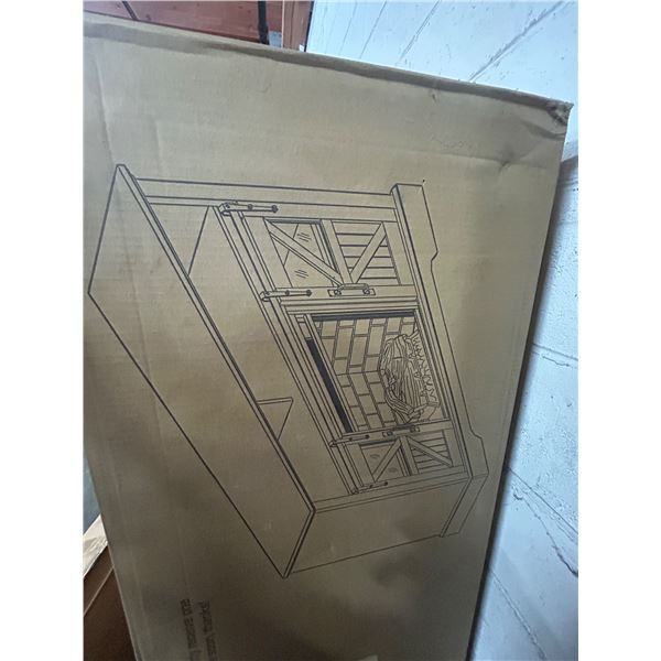 BNIB 60" Electric Fireplace Entertainment Center With Door Sensor- W1769111214 -Size: 167x48x18 cm.