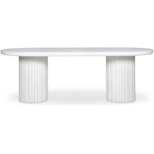 BNIB - Moes - Eris Oval Dining Table - White - MSRP $3,899 - JK-1011-18-0 - 86.5" W x 35.5" D x 30"