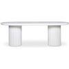 Image 1 : BNIB - Moes - Eris Oval Dining Table - White - MSRP $3,899 - JK-1011-18-0 - 86.5" W x 35.5" D x 30" 