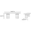 Image 3 : BNIB - Moes - Eris Oval Dining Table - White - MSRP $3,899 - JK-1011-18-0 - 86.5" W x 35.5" D x 30" 