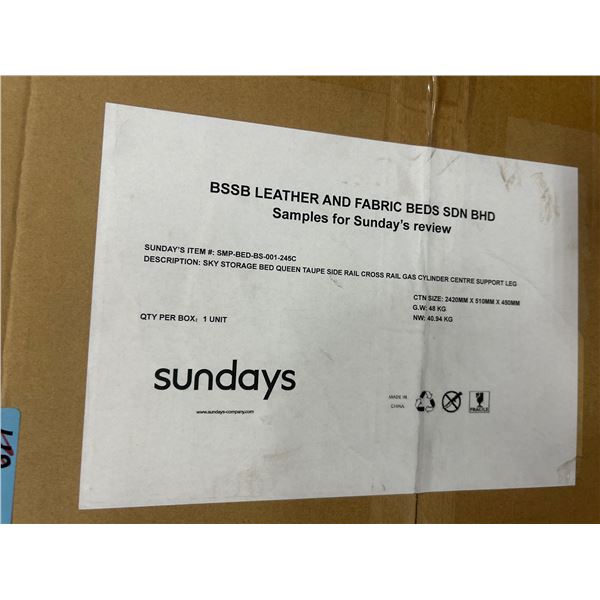 New Sky Storage Bed Queen Taupe-SMP-Bed-BS-001-245 Size: 242x51x45 cm.