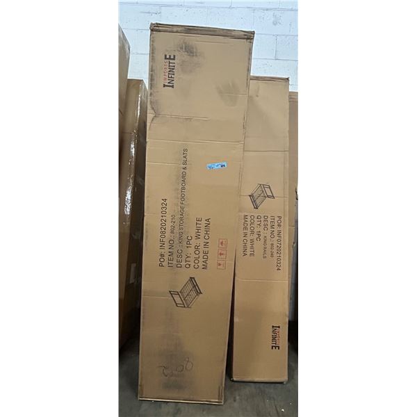BNIB Infinite White King Storae Bed-INF 082021034.