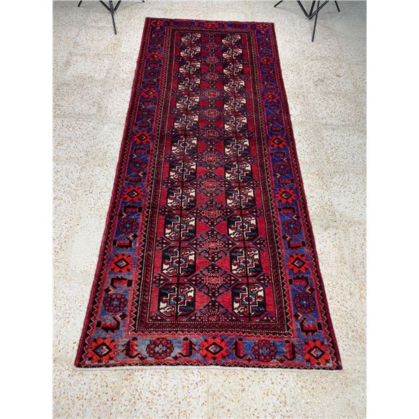 Ferdos - 100% Authentic Persian Rug - All over design Low pile Beautiful coloring - Size 9.10" x 4"f