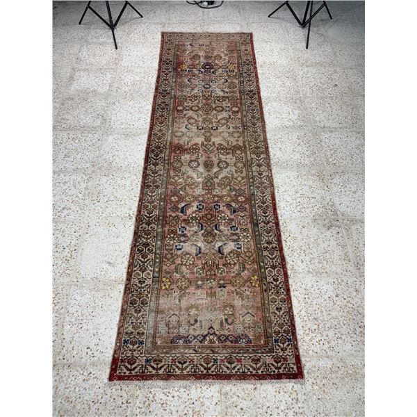 Vintage - 100% Authentic Persian Rug - Antique wash all over design - Size 10.1" x 2.11" f