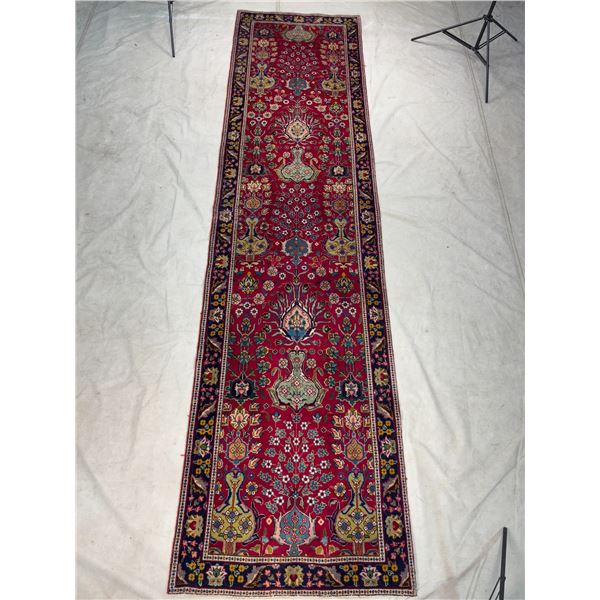 Tabriz - 100% Authentic Persian Rug - All over design Vase map Fluffy natural colour - Size 12.10" x