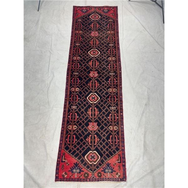 Nahavand - 100% Authentic Persian Rug - All over design geometric map - Size 9.7" x 2.8" f