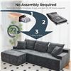 Image 4 : Boneless Cloud Modular Sectional Sofa Left Facing Chaise Free - Grey - Approx: 55.1"D x 90.6"W x 22.