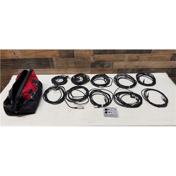 Behringer CT100 Cable Tester w/ Multiple Black Cables in Husky Bag
