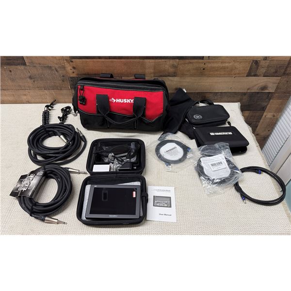 FEELWORLD F6 PLUS Field Monitor, Cables, Hardware, etc in Husky Bag
