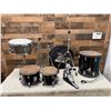 Image 1 : Pearl Roadshow & Remo Drum Set w/ 4 Drums, Stands, Iron Cobra 600 Drum Pedal, Bags, etc