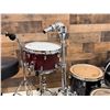 Image 10 : Aquarium & Remo Drum Set w/ 4 Drums, Stands, Drum Pedal, Stool, etc