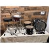 Image 1 : Aquarium & Remo Drum Set w/ 4 Drums, Stands, Drum Pedal, Stool, etc